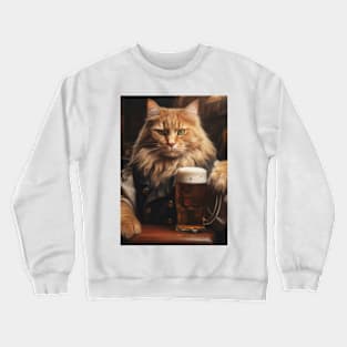 Funny Cat Beer Crewneck Sweatshirt